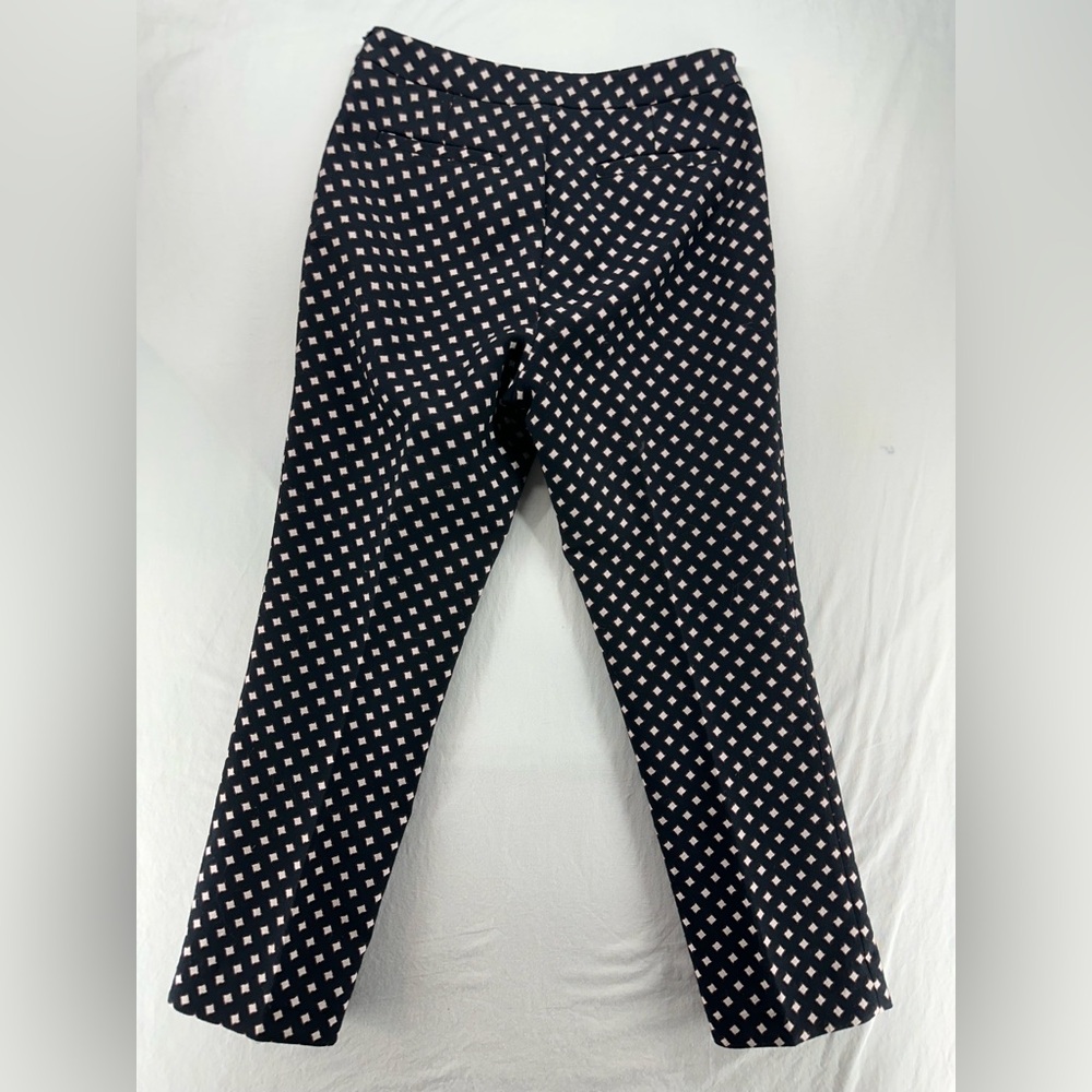 Kate Spade Diamond Cigarette Cropped Black Pants Women’s Size 6 - Picture 4 of 11